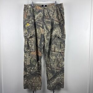 Vintage‎ Mossy Oak Camo Cargo Pants Men's XL (40-42) Green Camouflage Jogger Y2K